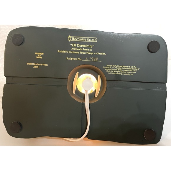 Vintage Hawthorne Village 2003 Elf Dormitory Rudolph Christmas Town No Box - Picture 6 of 6